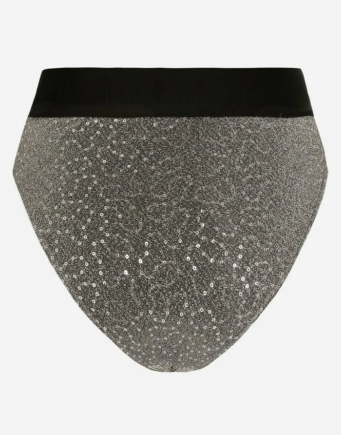 Dolce and Gabbana Underwear Women KIM DOLCEandGABBANA Highwaisted Briefs With Sequins And Fusible Rhinestones Multicolor Dolce and Gabbana Underwear Women KIM DOLCEandGABBANA Highwaisted Briefs With Sequins And Fusible Rhinestones Multicolor
