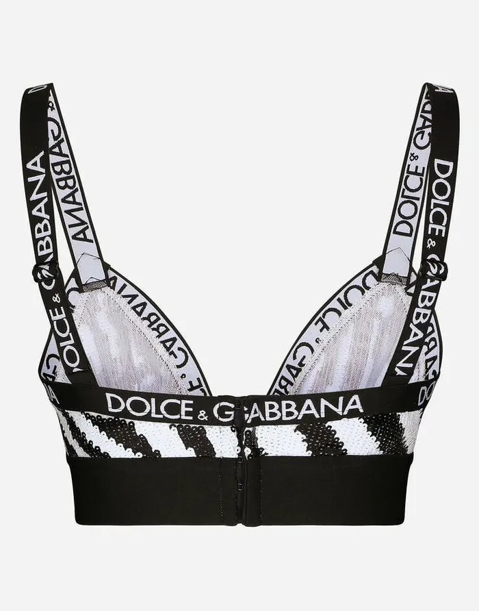 Dolce and Gabbana Underwear Women Sequined Zebrapatterned Bra Multicolor Dolce and Gabbana Underwear Women Sequined Zebrapatterned Bra Multicolor