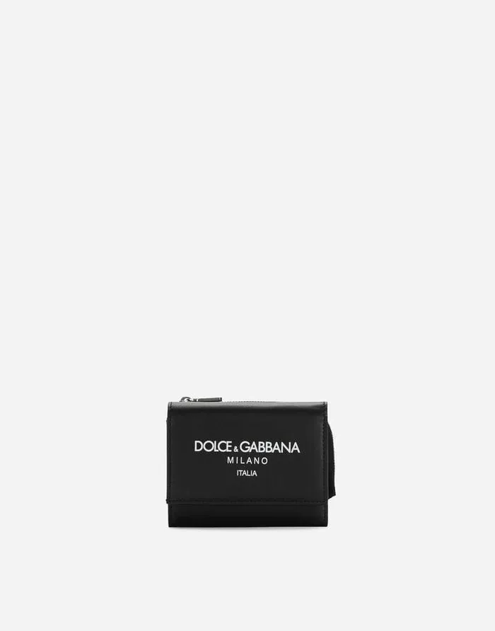 Dolce and Gabbana Wallets And Small Leather Goods Men Calfskin French Flap Wallet With Logo Multicolor Dolce and Gabbana Wallets And Small Leather Goods Men Calfskin French Flap Wallet With Logo Multicolor