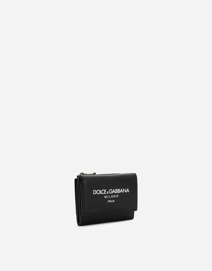Dolce and Gabbana Wallets And Small Leather Goods Men Calfskin French Flap Wallet With Logo Multicolor Dolce and Gabbana Wallets And Small Leather Goods Men Calfskin French Flap Wallet With Logo Multicolor