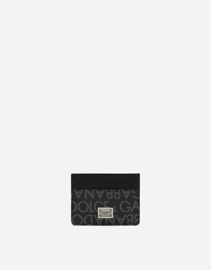 Dolce and Gabbana Wallets And Small Leather Goods Men Coated Jacquard Card Holder Multicolor Dolce and Gabbana Wallets And Small Leather Goods Men Coated Jacquard Card Holder Multicolor