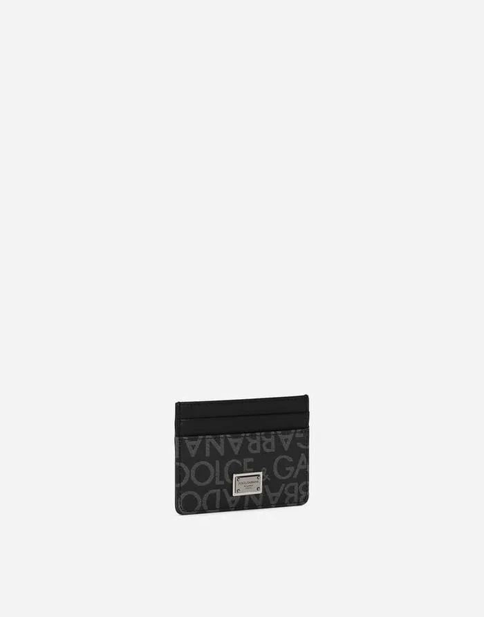 Dolce and Gabbana Wallets And Small Leather Goods Men Coated Jacquard Card Holder Multicolor Dolce and Gabbana Wallets And Small Leather Goods Men Coated Jacquard Card Holder Multicolor
