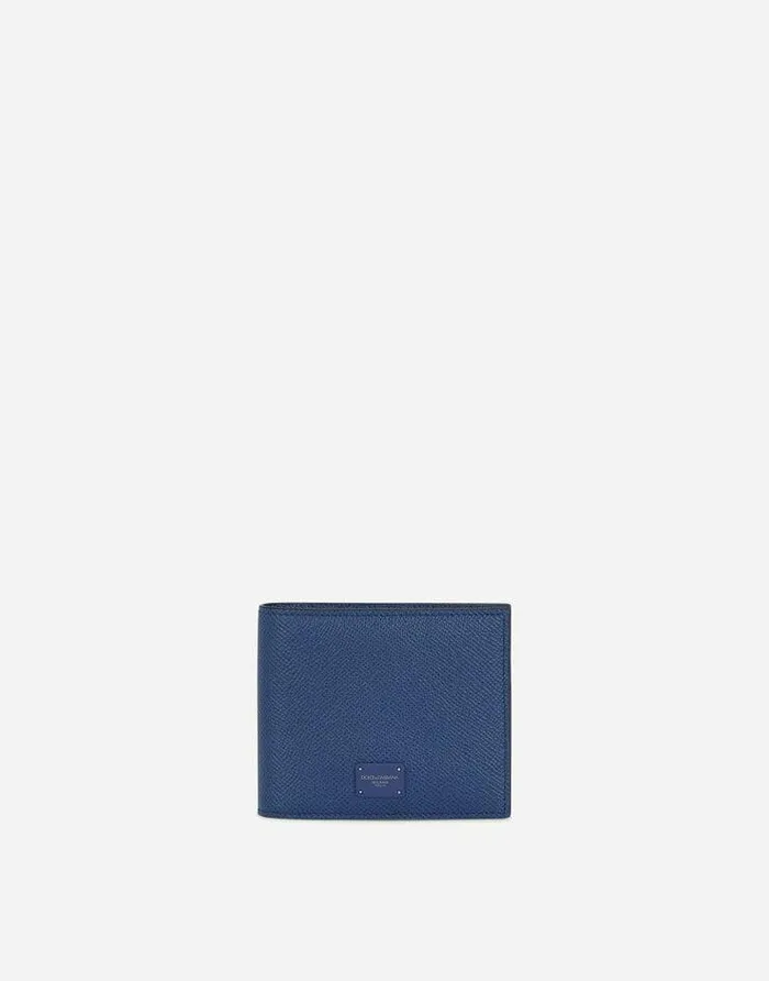 Dolce and Gabbana Wallets And Small Leather Goods Men Dauphine Calfskin Bifold Wallet Blue Dolce and Gabbana Wallets And Small Leather Goods Men Dauphine Calfskin Bifold Wallet Blue