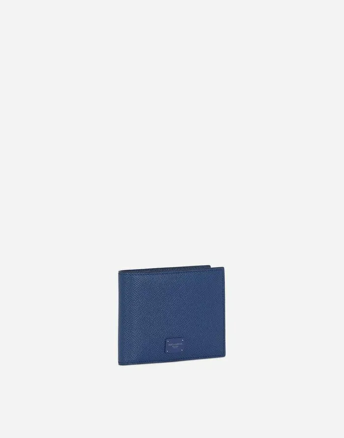 Dolce and Gabbana Wallets And Small Leather Goods Men Dauphine Calfskin Bifold Wallet Blue Dolce and Gabbana Wallets And Small Leather Goods Men Dauphine Calfskin Bifold Wallet Blue
