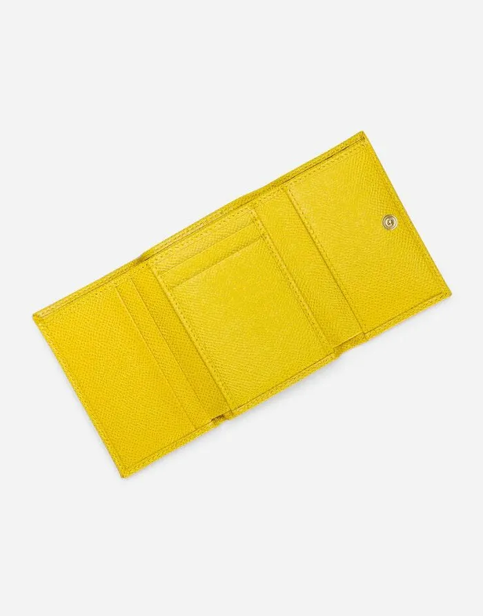 Dolce and Gabbana Wallets And Small Leather Goods Women Dauphine Calfskin Frenchflap Wallet Yellow Dolce and Gabbana Wallets And Small Leather Goods Women Dauphine Calfskin Frenchflap Wallet Yellow
