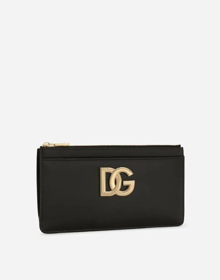 Dolce and Gabbana Wallets And Small Leather Goods Women Large Calfskin Card Holder With DG Logo Black Dolce and Gabbana Wallets And Small Leather Goods Women Large Calfskin Card Holder With DG Logo Black