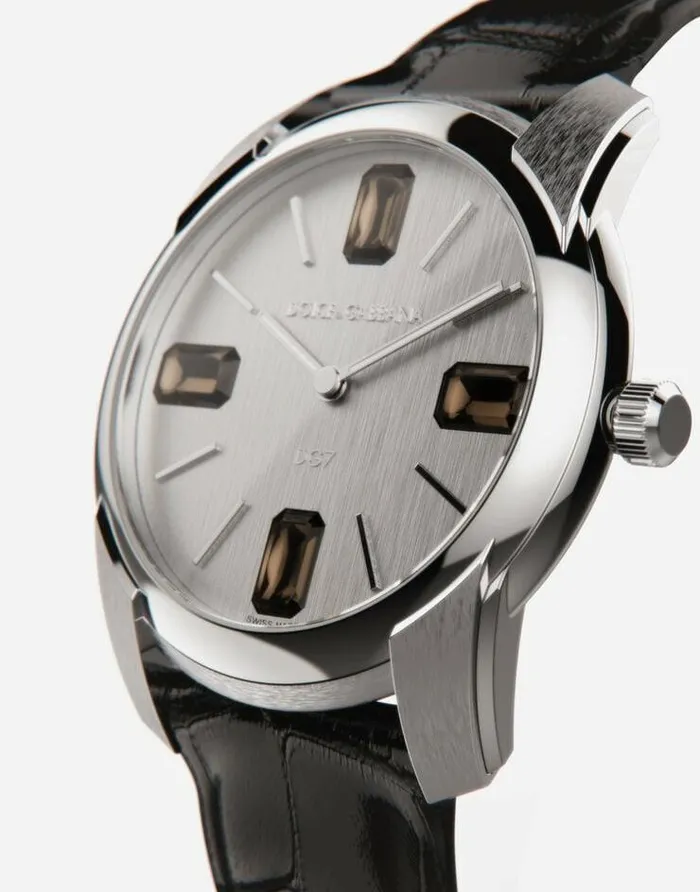 Dolce and Gabbana Watches Men Steel Watch With Smoky Quartz Black Dolce and Gabbana Watches Men Steel Watch With Smoky Quartz Black
