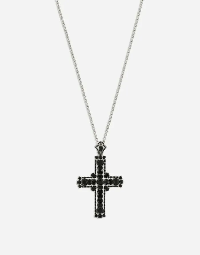 Dolce and Gabbana Wear It Like DGCelebs Women KIM DOLCEandGABBANA Necklace With Rhinestone Crystal Cross Black Dolce and Gabbana Wear It Like DGCelebs Women KIM DOLCEandGABBANA Necklace With Rhinestone Crystal Cross Black