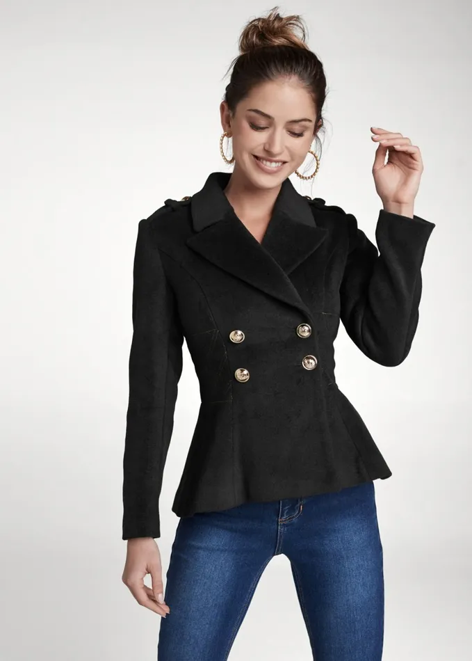 DOUBLE BREASTED JACKET Black Women VENUS Jackets