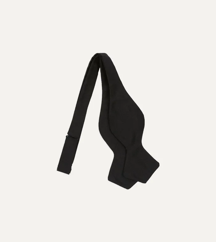 Drake039s Black SelfTie Silk Batwing Bow Tie 8211 Ties