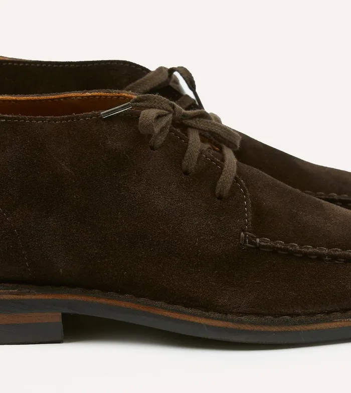 Drake039s Crosby MocToe Chukka Boot Dark Brown Roughout Suede With Rubber Sole 8211 Footwear