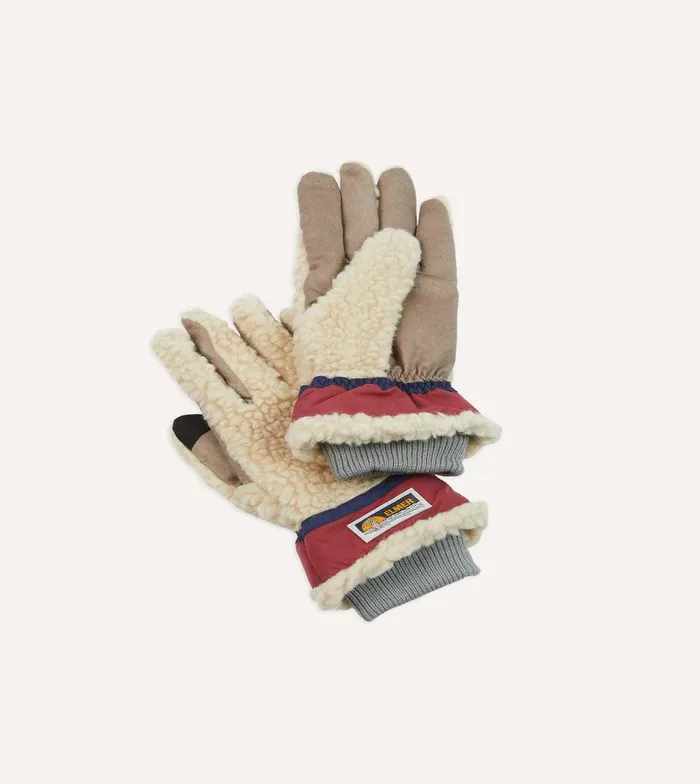 Drake039s Elmer Ecru Wool Pile Gloves 8211 Accessories