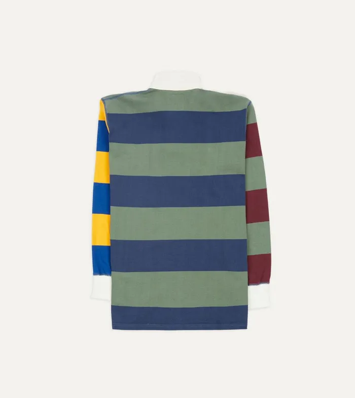 Drake039s Multicolour Block Stripe Cotton Rugby Shirt 8211 ClothingShirts