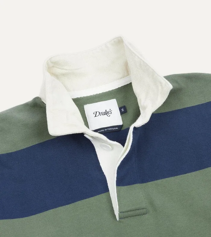 Drake039s Multicolour Block Stripe Cotton Rugby Shirt 8211 ClothingShirts