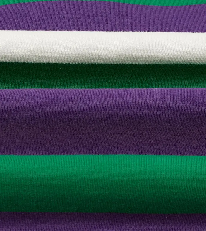 Drake039s Purple Green And White Stripe Cotton Rugby Shirt 8211 ClothingShirts