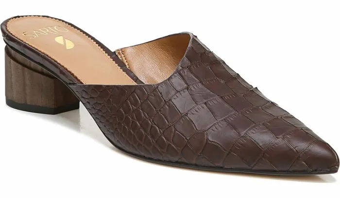 Dress Mules Women Franco Sarto Sarto Visa 2 Mule Brown Leather