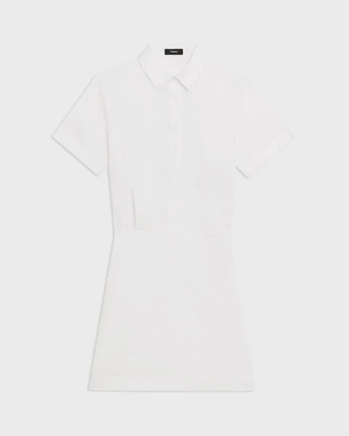 Dresses Women Theory ALine Dress In Stretch Linen White Dresses Women Theory ALine Dress In Stretch Linen White