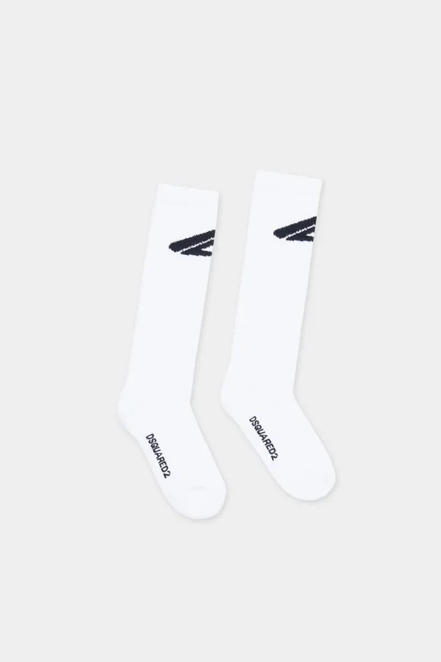 Dsquared2 Accessories D2 Icon New Generation Junior Socks White 8211 Kids