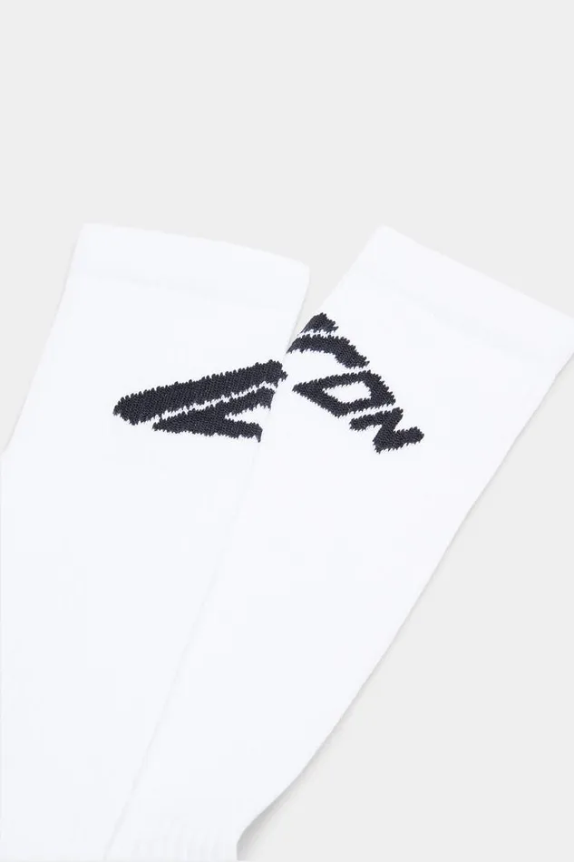 Dsquared2 Accessories D2 Icon New Generation Junior Socks White 8211 Kids