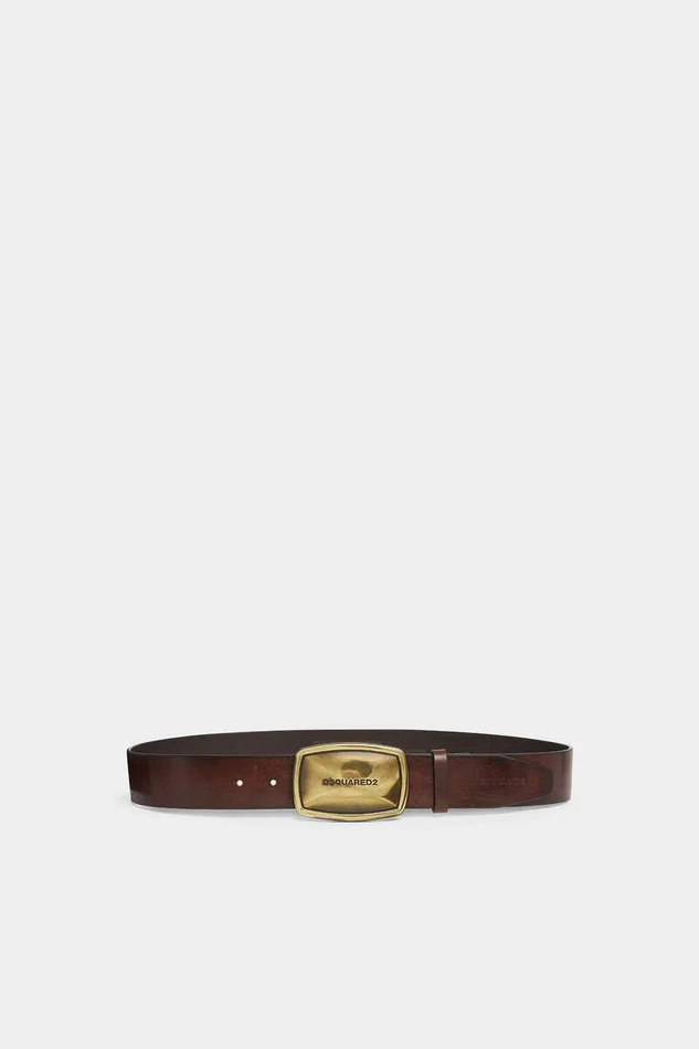 Dsquared2 Belts Vintage Logo Plaque Belt Dark Brown 8211 Men