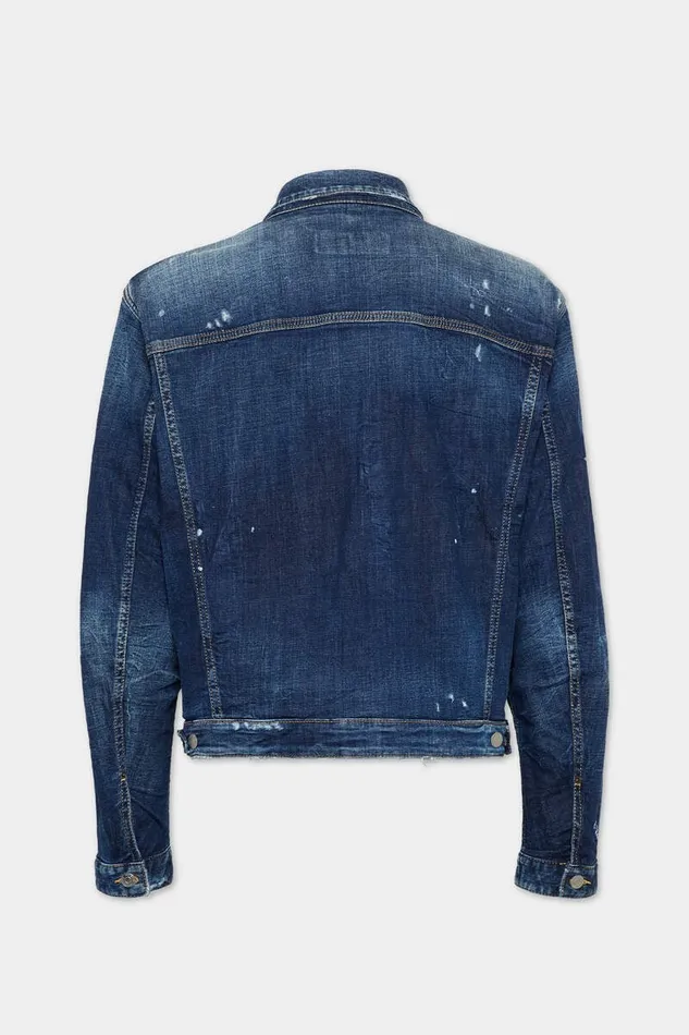 Dsquared2 Coats and Outerwear Dark Perfect Wash Over Jean Jacket Navy 8211 Men