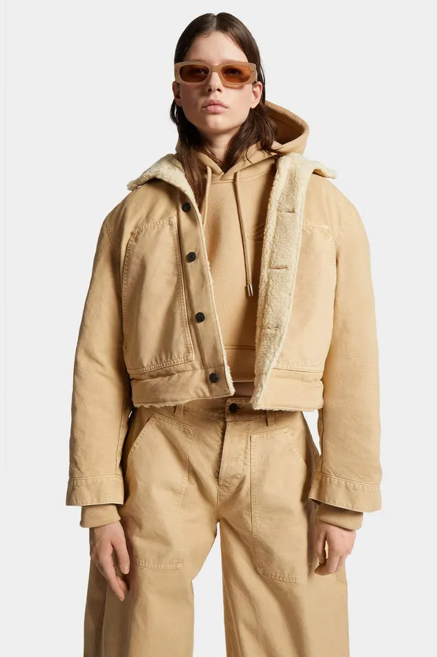 Dsquared2 Coats and Outerwear Icon New Generation Kaban Beige 8211 Women