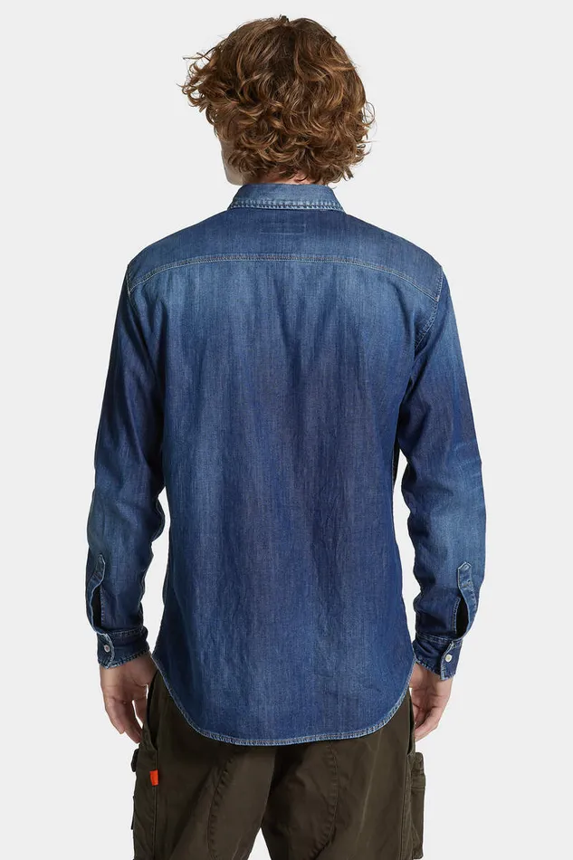 Dsquared2 Shirts Dark Wash Relax Dan BD Shirt Navy 8211 Men