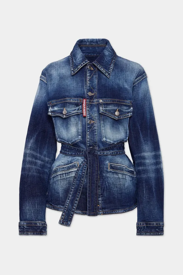 Dsquared2 Shirts Medium Wash 9 To 5 Jeans Shirt Navy 8211 Women