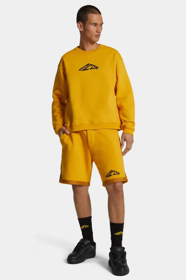 Dsquared2 Shorts Icon New Generation Big Boxer Sweat Shorts Sunflower 8211 Men
