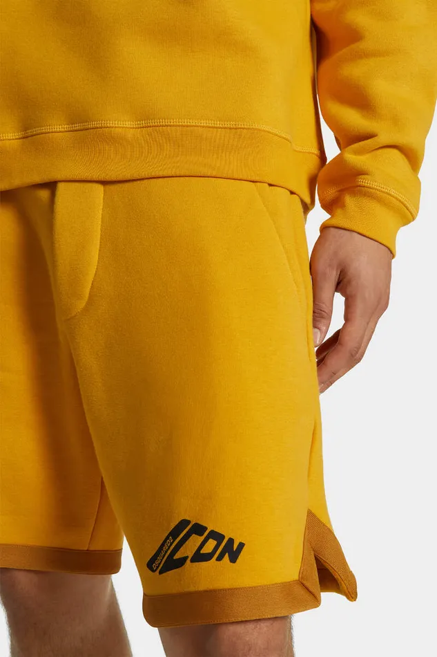 Dsquared2 Shorts Icon New Generation Big Boxer Sweat Shorts Sunflower 8211 Men