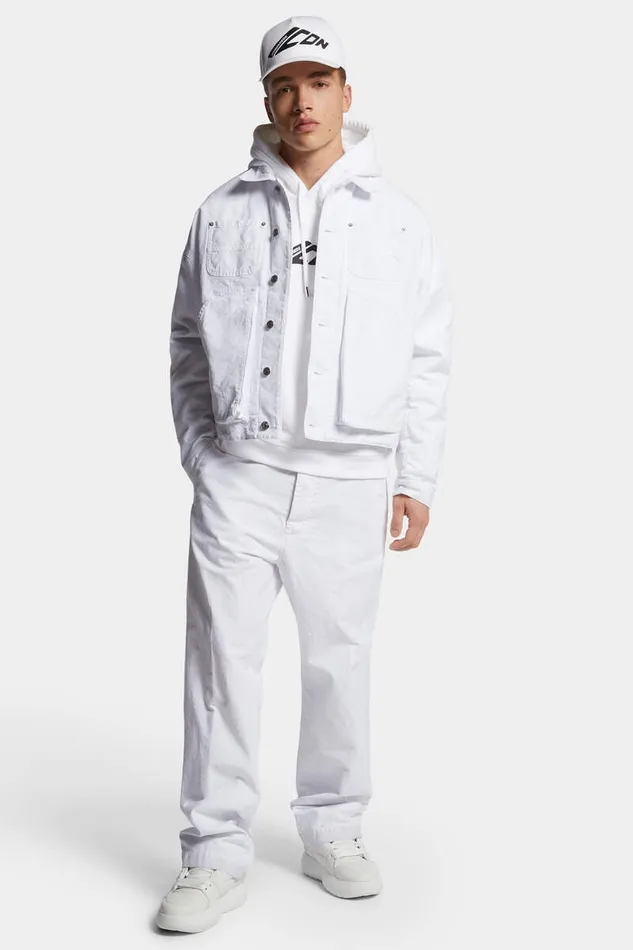 Dsquared2 Trousers Icon New Generation Canvas Loose Chinos White 8211 Men