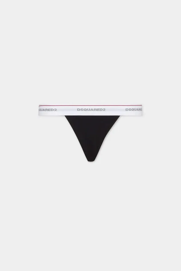 Dsquared2 Underwear Logo Thong Blackwhite 8211 Women