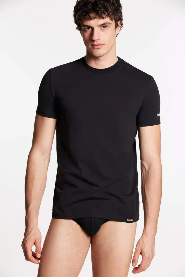 Dsquared2 Underwear Mini Basic Round Neck TShirt Black 8211 Men