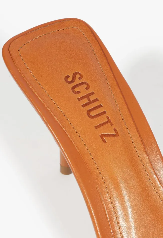 Elodie Sandal Brown Women Schutz Shoes Mules