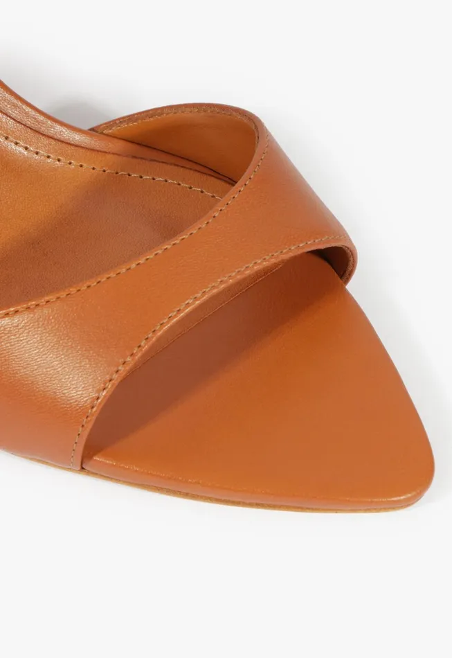Elodie Sandal Brown Women Schutz Shoes Mules