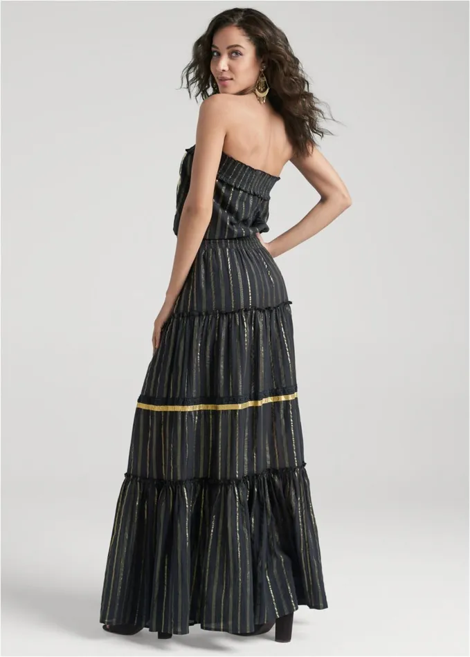 EMBROIDERED MAXI DRESS Black Women VENUS Sundresses