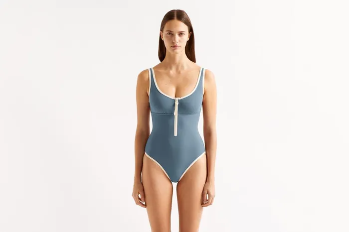 ERES Beatriz Tank OnePiece Requin Bleu 23ePercale Women OnePiece Swimsuits