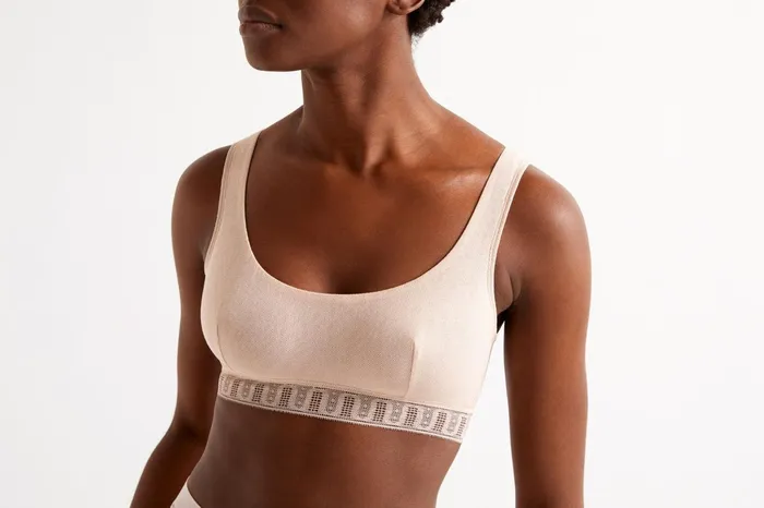 ERES Chiffon Crop Top Bra Calcaire Women Bras