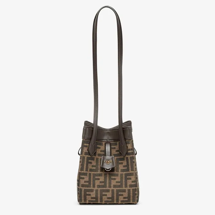 Fendi Bucket Bags Fendi Origami Mini Brown FF Jacquard Fabric Mini Bag That Can Be Transformed 8211 Women Fendi Bucket Bags Fendi Origami Mini Brown FF Jacquard Fabric Mini Bag That Can Be Transformed 8211 Women