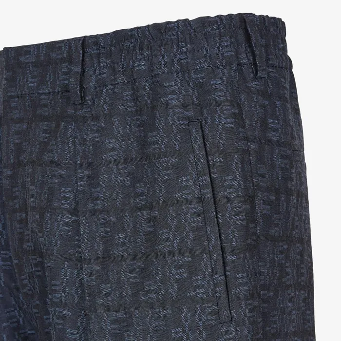 Fendi Coordinated Sets Pants Blue FF Labyrinth Jacquard Pants 8211 Men