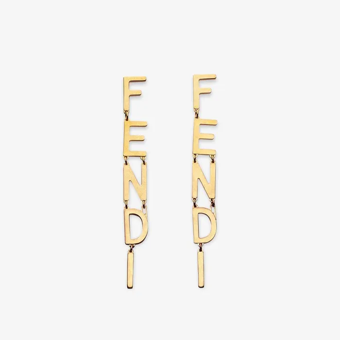 Fendi Earrings Fendigraphy Earrings Vintage Goldcolor Earrings 8211 Women