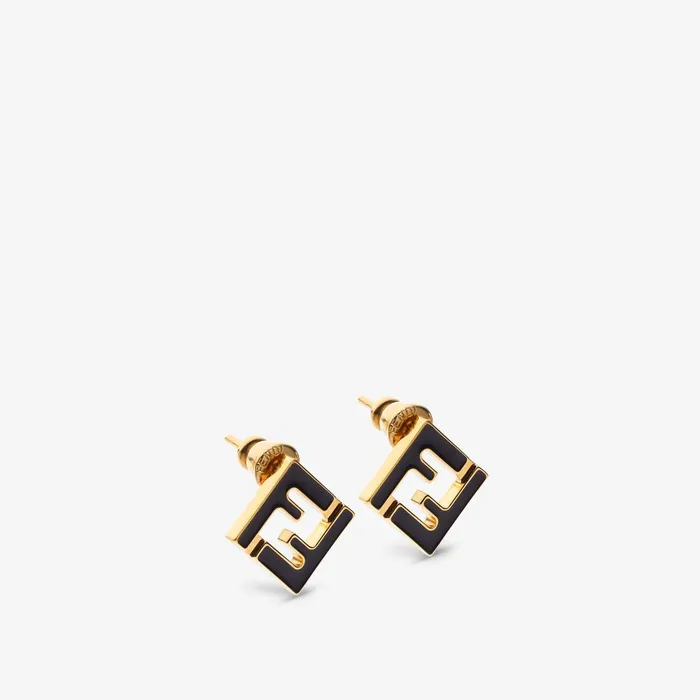 Fendi Earrings Forever Fendi Earrings Goldcolored And Black Metal Earrings 8211 Women Fendi Earrings Forever Fendi Earrings Goldcolored And Black Metal Earrings 8211 Women