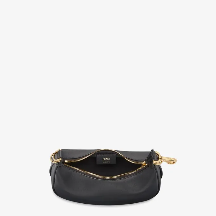 Fendi Hobo Bags Fendigraphy Mini Black Leather Minibag 8211 Women