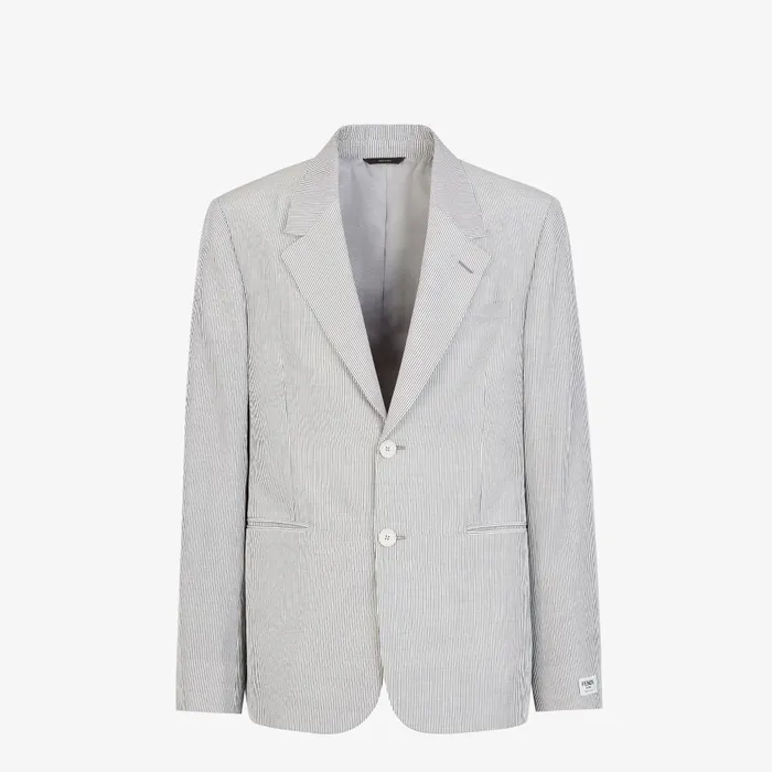 Fendi Jackets and Suits Jacket Gray Pinstripe Fabric Blazer 8211 Men