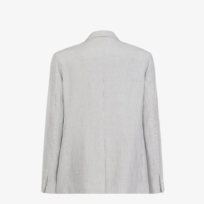 Fendi Jackets and Suits Jacket Gray Pinstripe Fabric Blazer 8211 Men