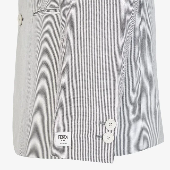 Fendi Jackets and Suits Jacket Gray Pinstripe Fabric Blazer 8211 Men