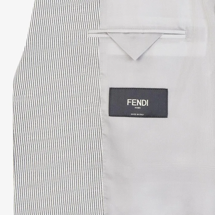 Fendi Jackets and Suits Jacket Gray Pinstripe Fabric Blazer 8211 Men