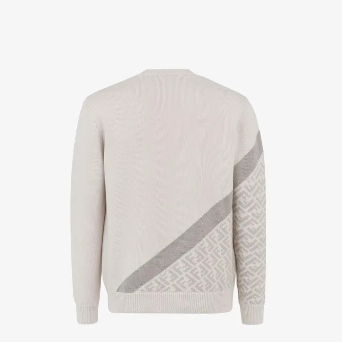 Fendi Knitwear Sweater White Wool Sweater 8211 Men