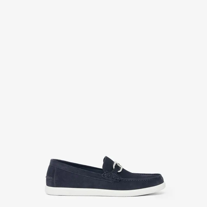 Fendi Loafers and Drivers Fendi OLock Light Loafers Blue Suede Loafers 8211 Men