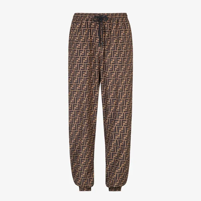 Fendi Pants and Shorts Pants Brown Nylon Pants 8211 Men